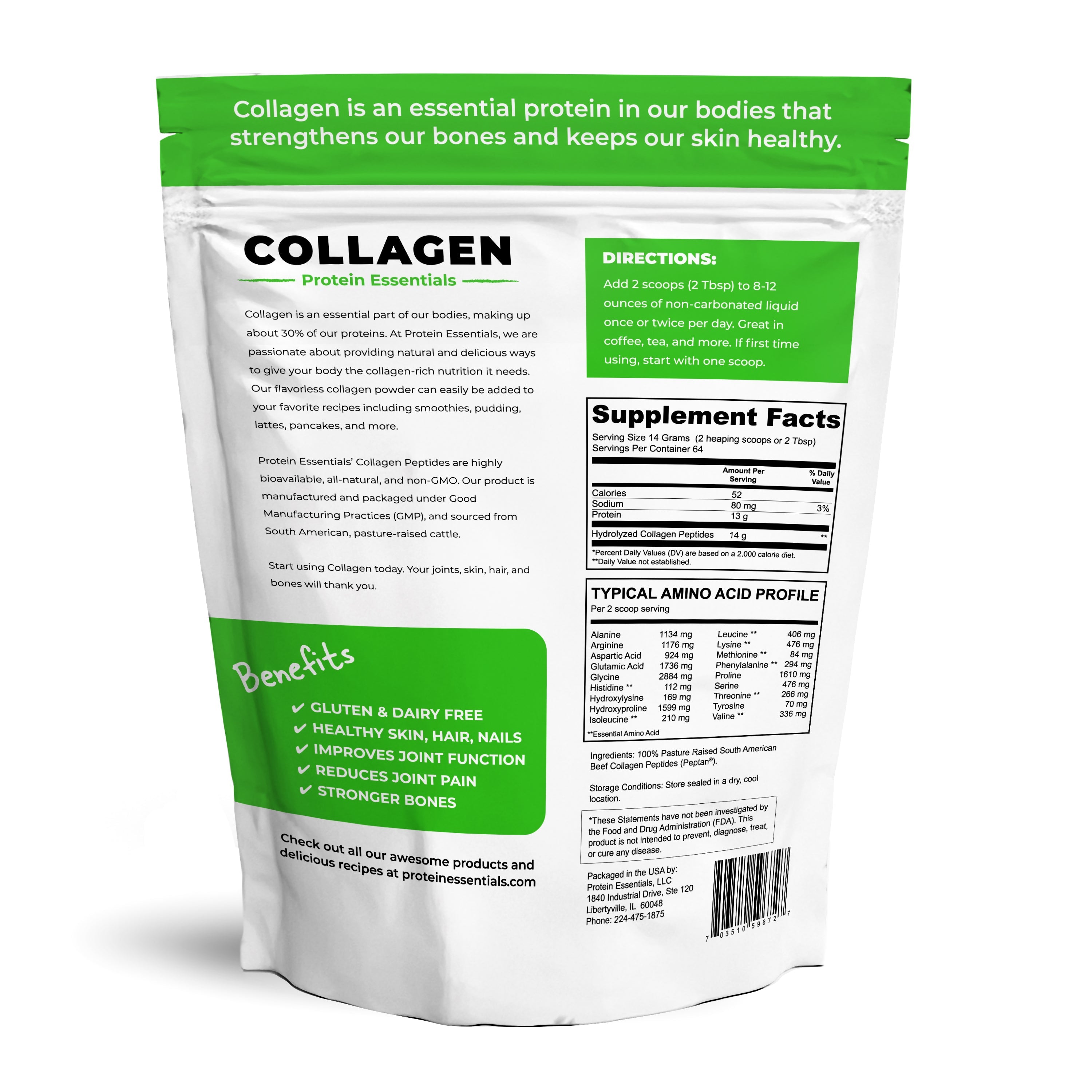 Collagen Peptides - Unflavored 2LB